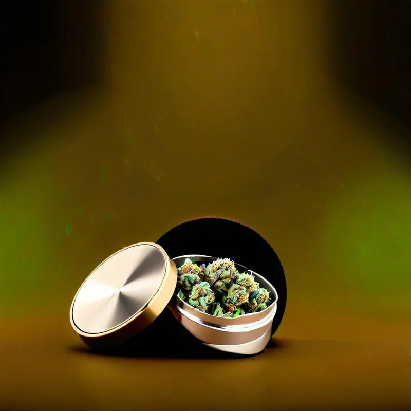 The image showcases a variety of weed grinders in different sizes, colors, and finishes, including metal and stainless steel options. Each grinder features unique engravings and designs, highlighting their innovative features and appealing to cannabis connoisseurs seeking the perfect grind for their smoking experience.