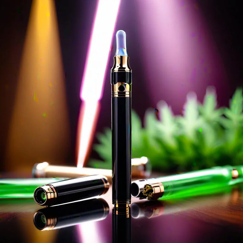 The image features a variety of custom vape pens displayed in an array of vibrant colors and unique branding designs, showcasing high-quality vape products that appeal to customers. Each pen is designed to enhance the vaping experience, emphasizing the diversity and customization available in the vape industry.
