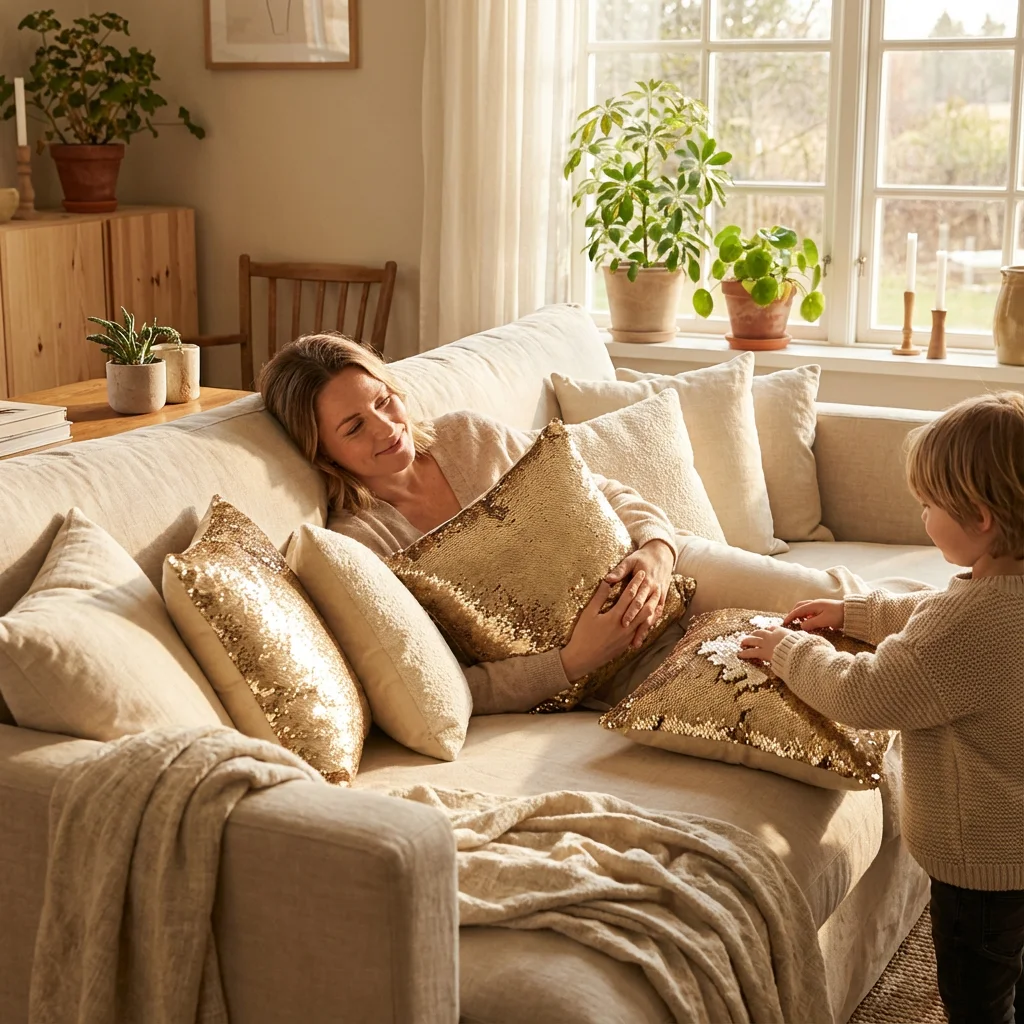 10 Creative Ways to Use Sequin Pillows in Your Home Decor