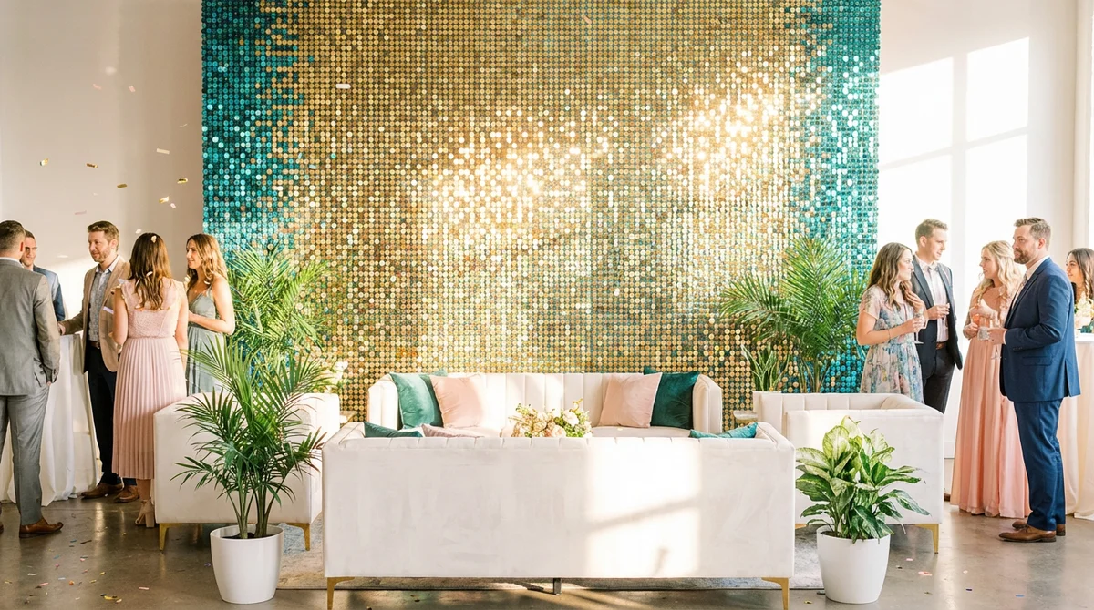 Creating Stunning Event Backdrops with Sequin Wall Panels