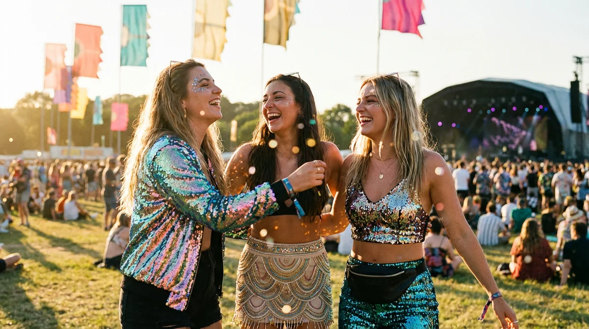 Sequin Accessories for Music Festivals and Concerts