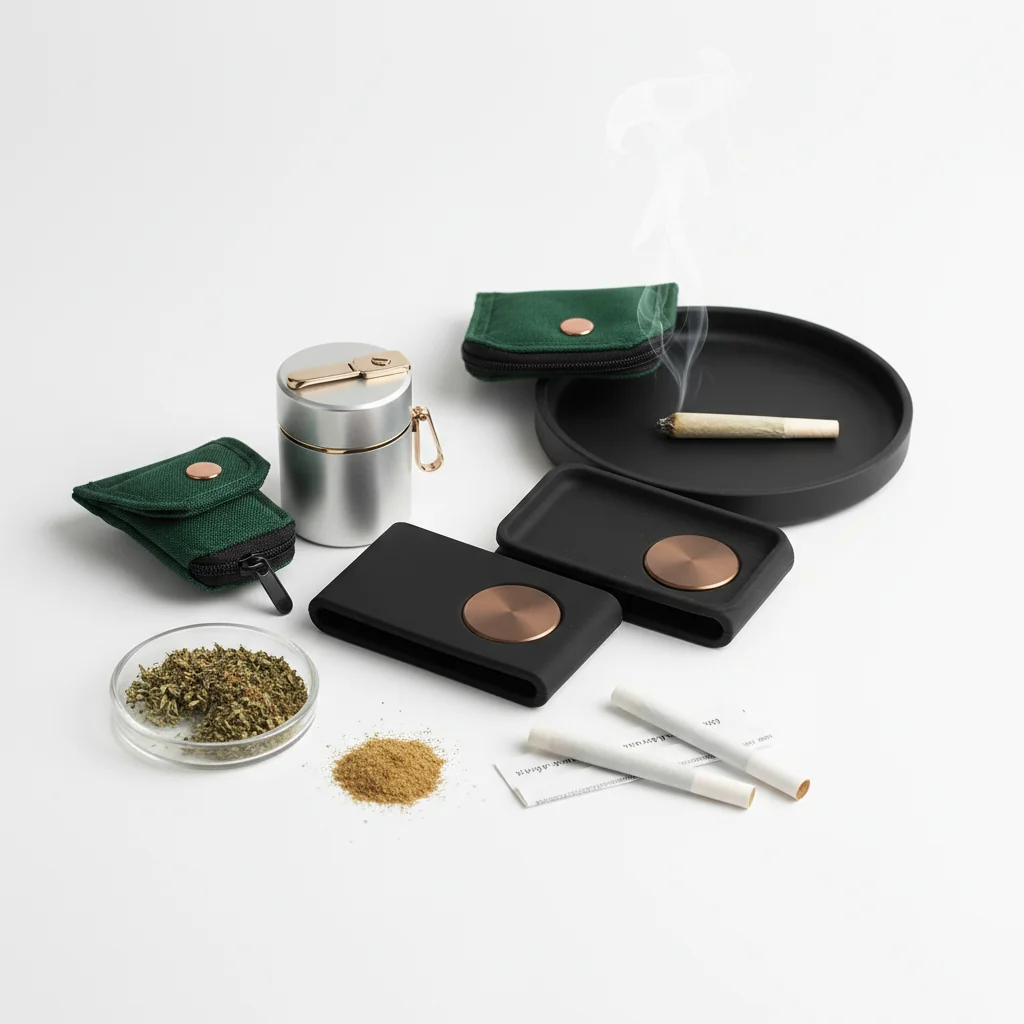 Hero image for Portable Pocket [Ashtrays](https://munchmakers.com/product-category/custom-ashtrays/): Best Travel-Friendly Options