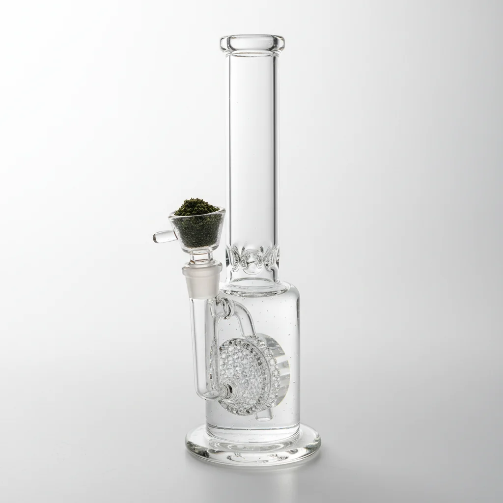 Multiple bongs showing different percolator types and designs