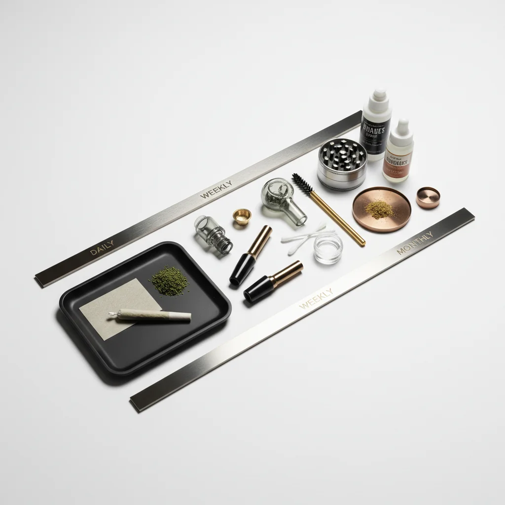 Hero image for Cannabis Accessory Cleaning Schedule: Daily, Weekly, Monthly