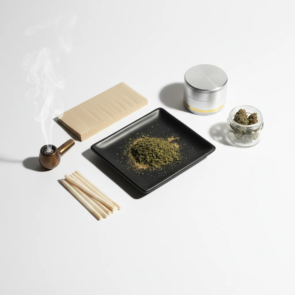 Calming cannabis strains with peaceful wellness setting