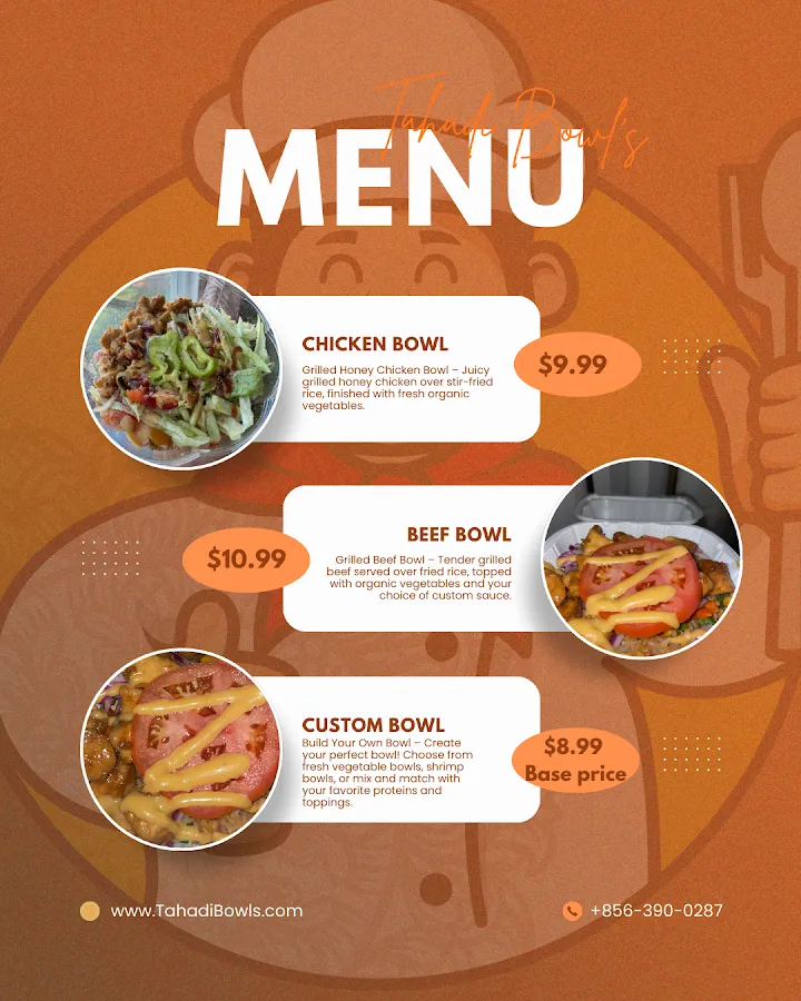 Tahadi Bowls Take Out! photo 3