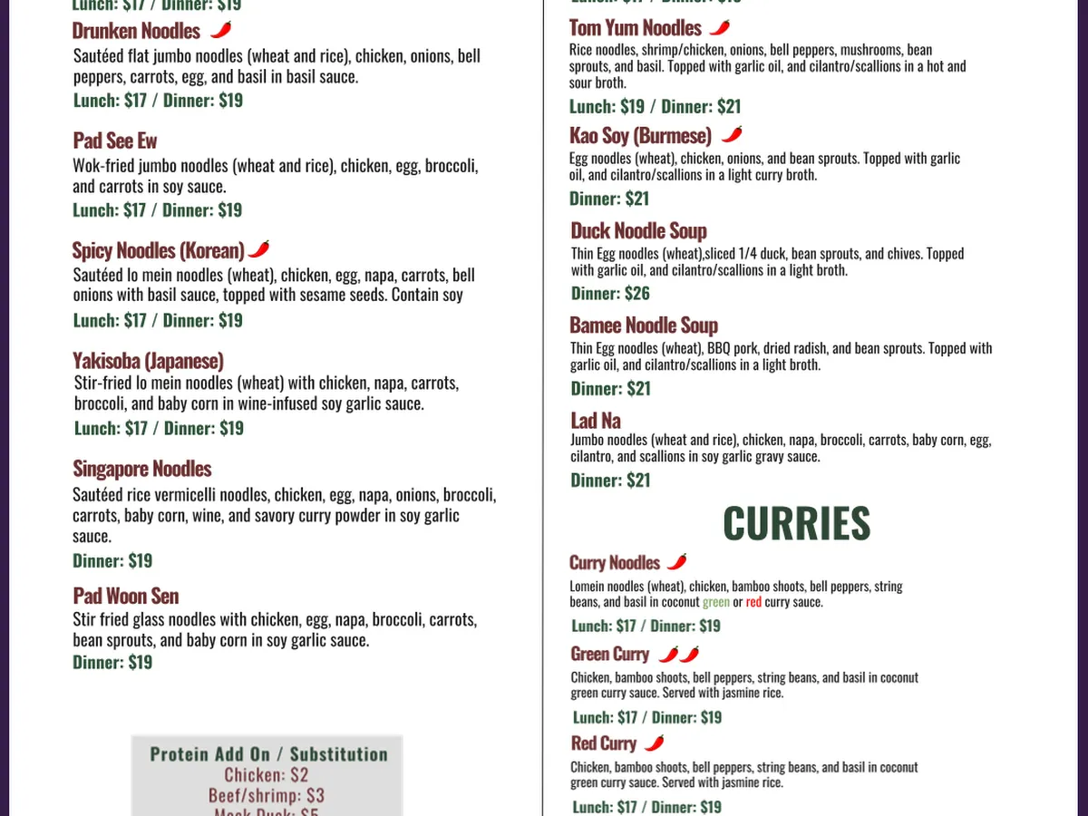 Thai Chef and Noodle Fusion