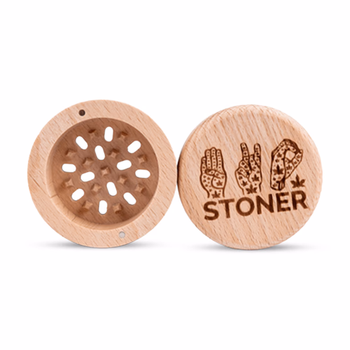 SmoakJar - Wooden Grinder With Glass Jar