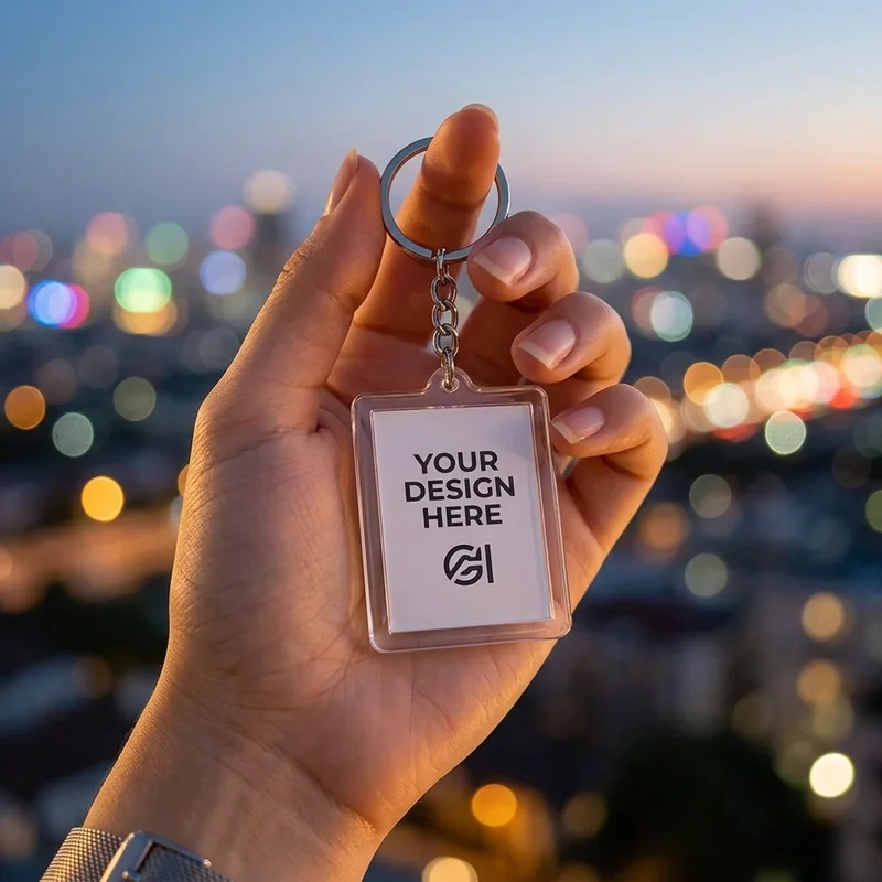 Portachiavi in Acrilico con Foto view 3