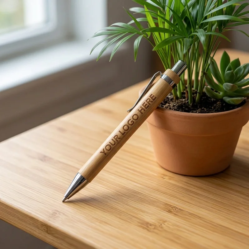 Penna a sfera in bambù view 3