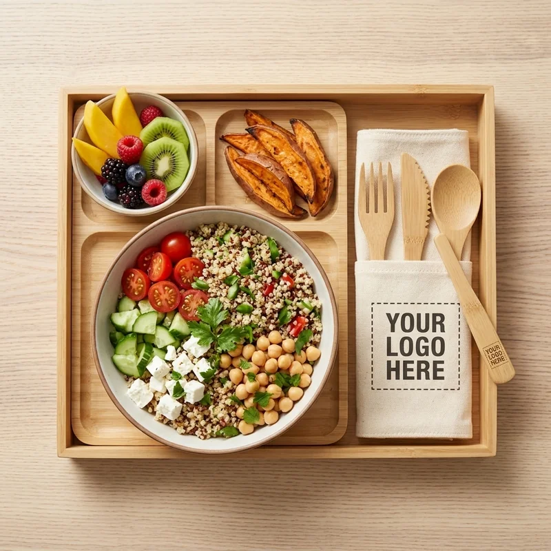 Juego de utensilios de bamb view 3