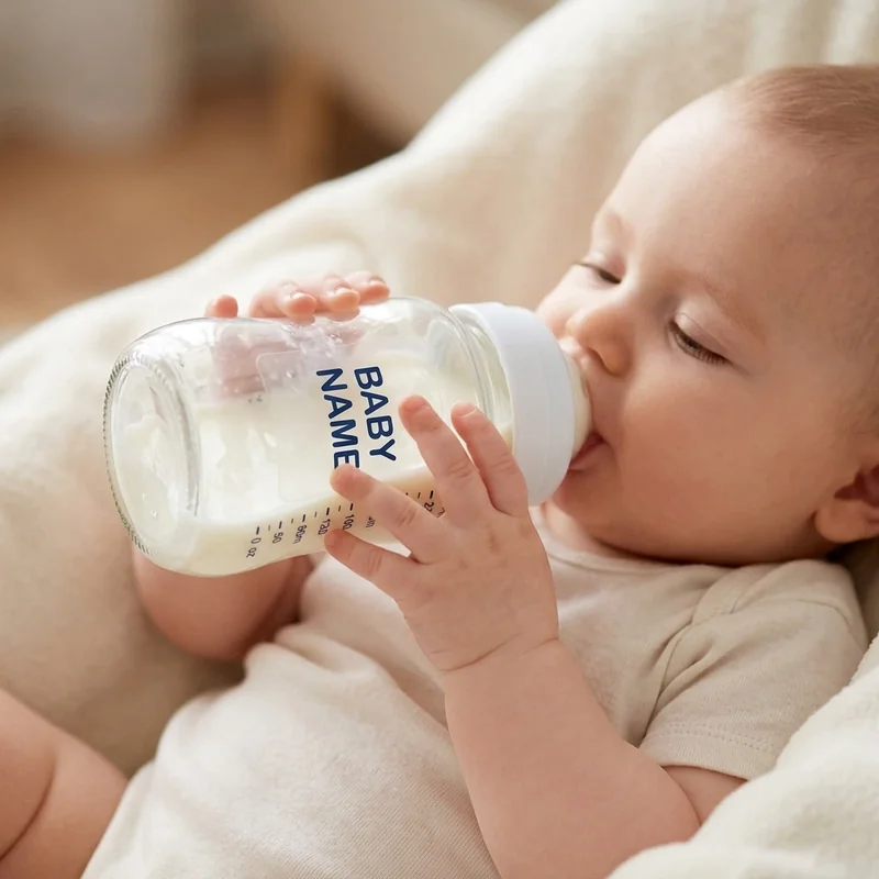 Individuelle Babyflasche mit Etikett view 3