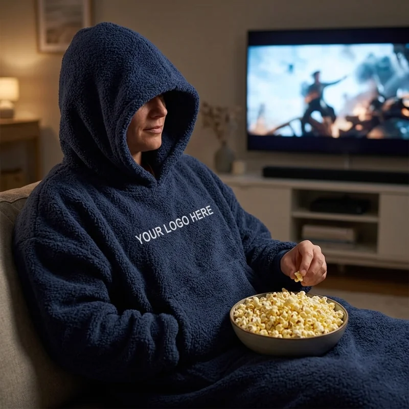 Koc z kapturem dla dorosłych view 3