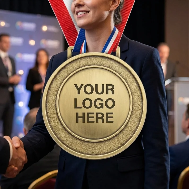 Medalla personalizada con cinta view 3