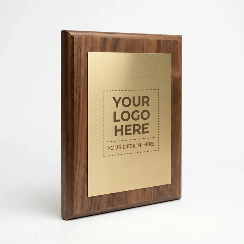 Placa de madera con placa view 2