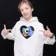 Pailletten-Kapuzenpullover für Kinder – einseitiger Druck
