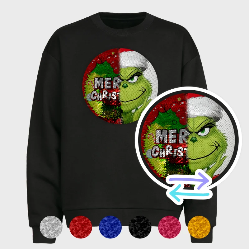 Sequin Sweatshirt for Adult - Double Sided Print