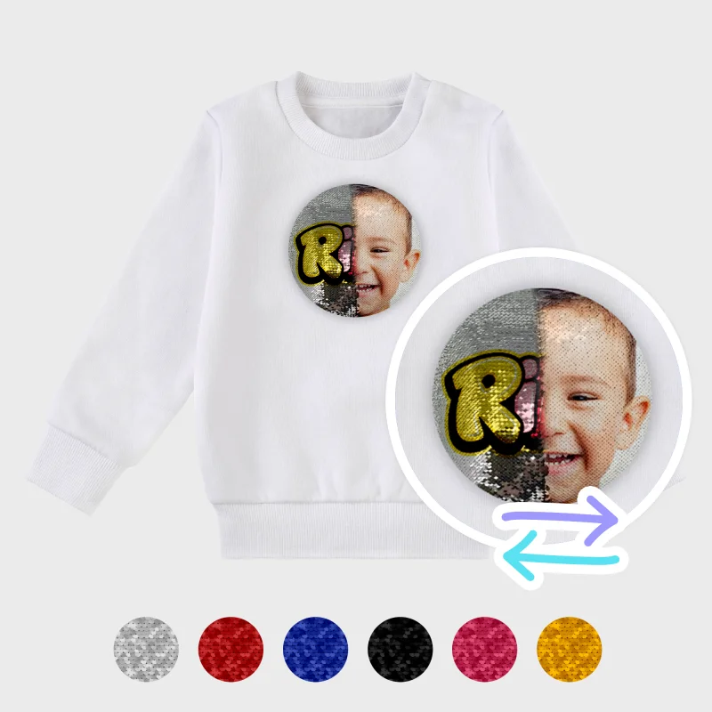 Sequin Sweatshirt for Kids - Double Sided Print