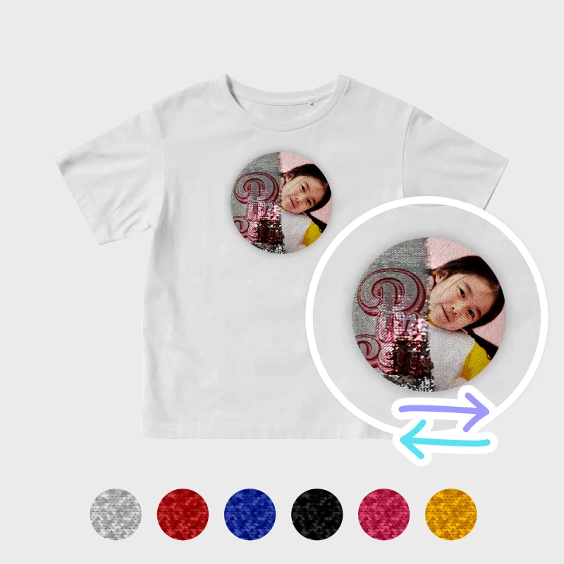 Paillettenshirt für Kinder – Doppelseitiger Druck
