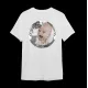 Fröhliches T-Shirt mit Pailletten und Babygesicht, perfekt für alle Altersgruppen und fröhliche Anlässe.