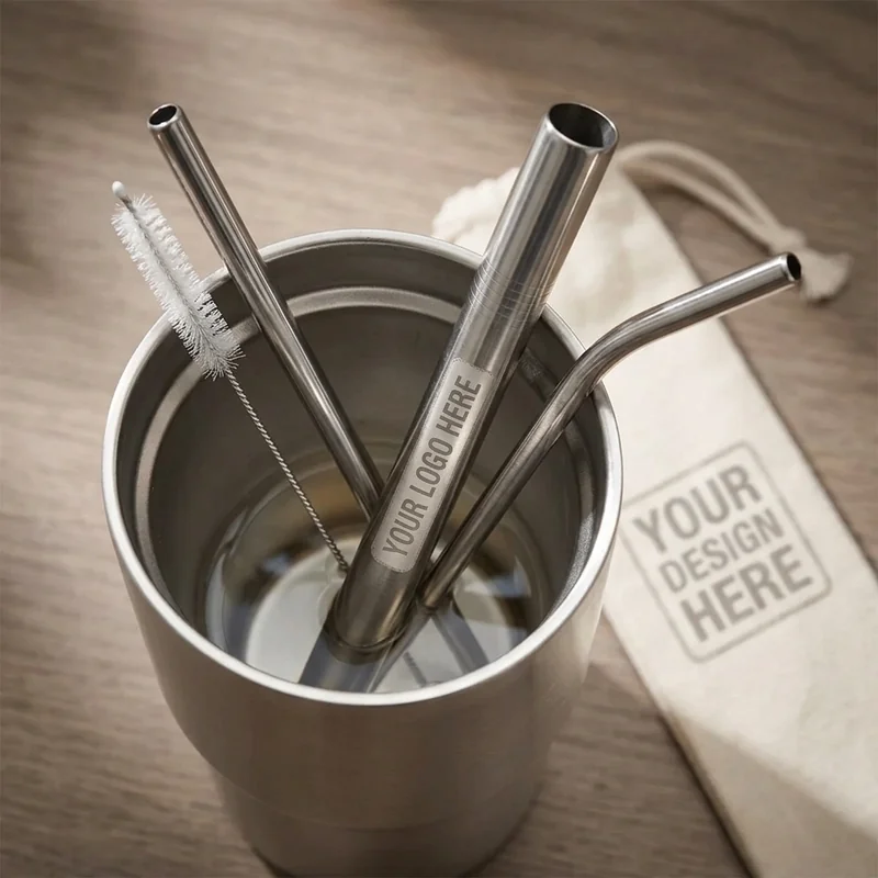 Ensemble de pailles en acier inoxydable view 3