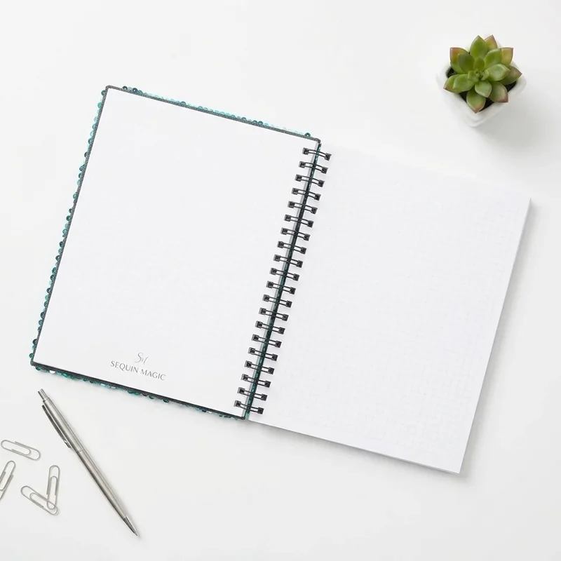 Vendbar Paillett Notatbok view 2