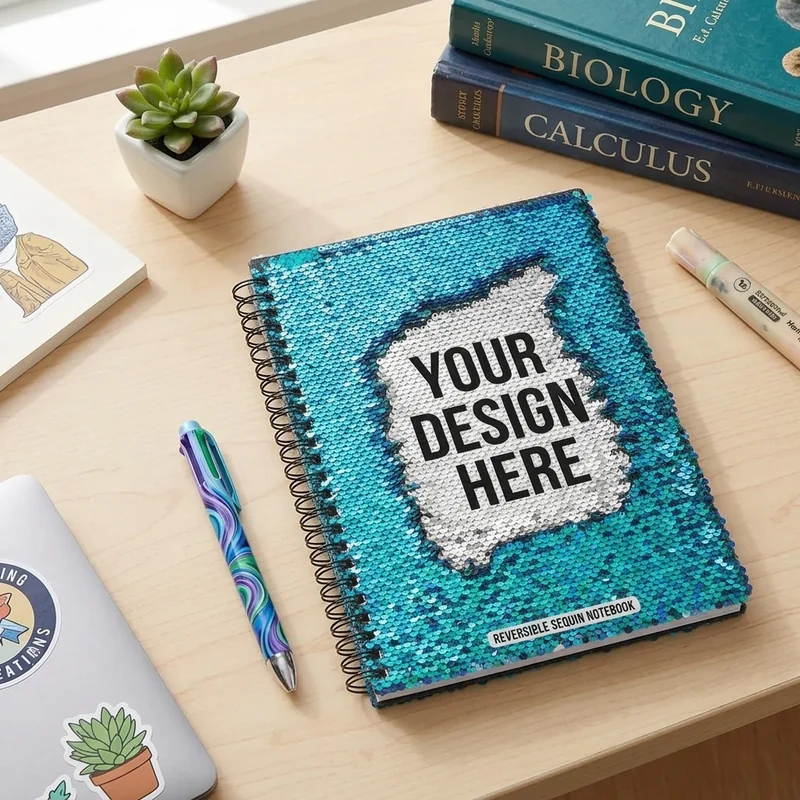 Vendbar Paillett Notatbok view 3