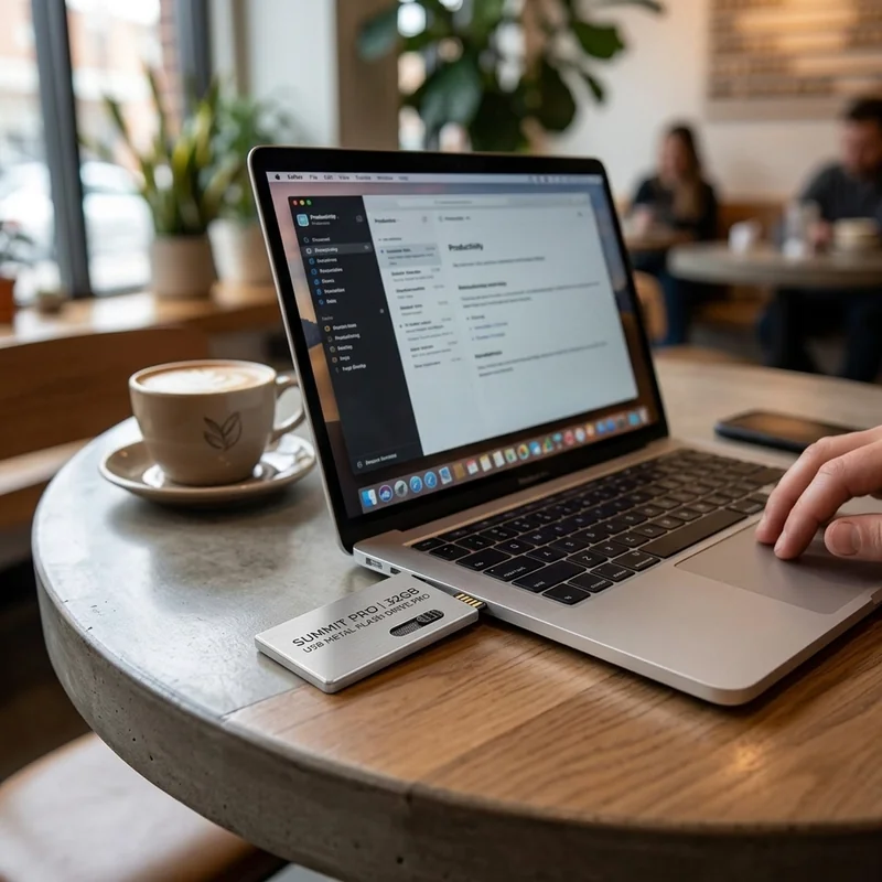 Summit Pen Drive Metallico USB da 32GB Pro view 3