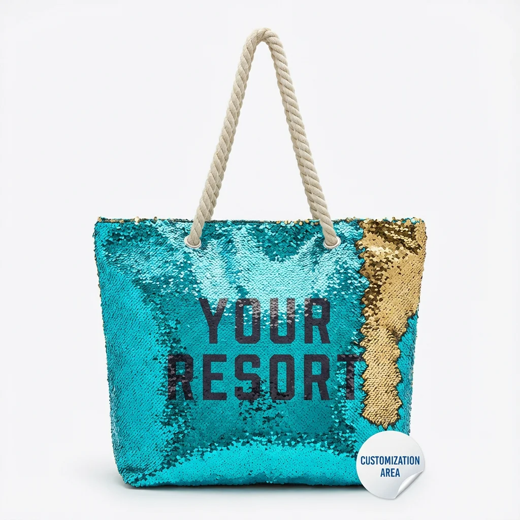 Sequin Beach Bag