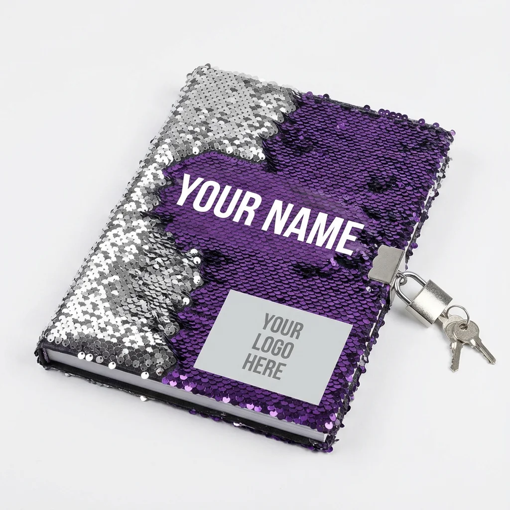Sequin Diary with Lock