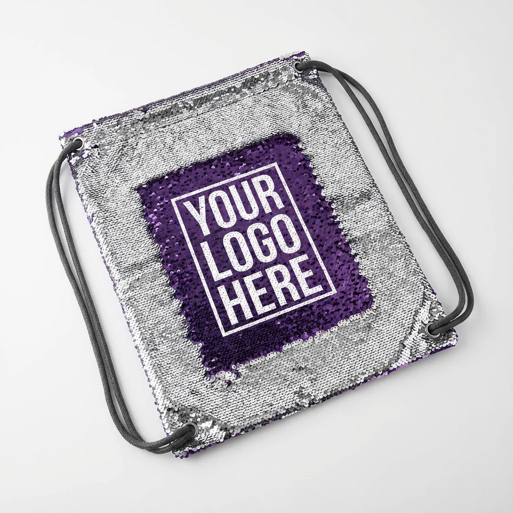 Sequin Drawstring Bag