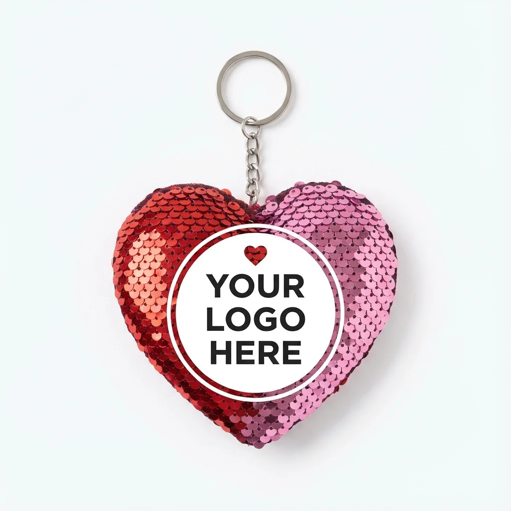 Sequin Keychain - Heart