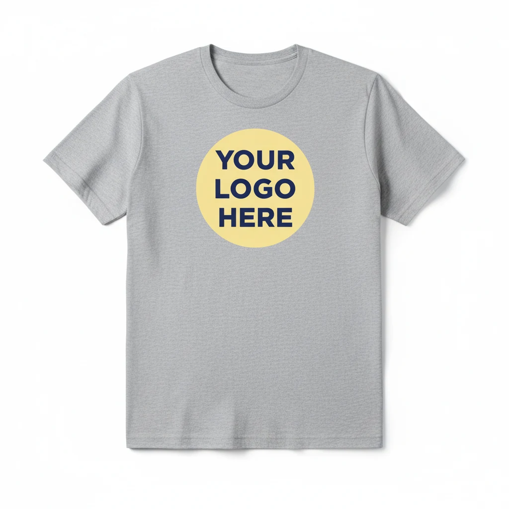 Screen-printed t-shirt with two-color logo